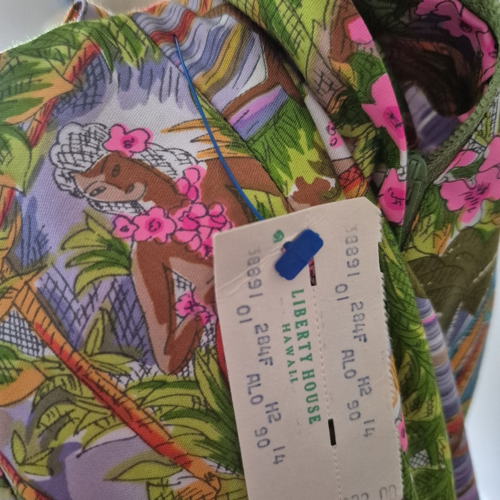 Vintage Liberty House Floral Tiki Dress Size 14 - Picture 16 of 16